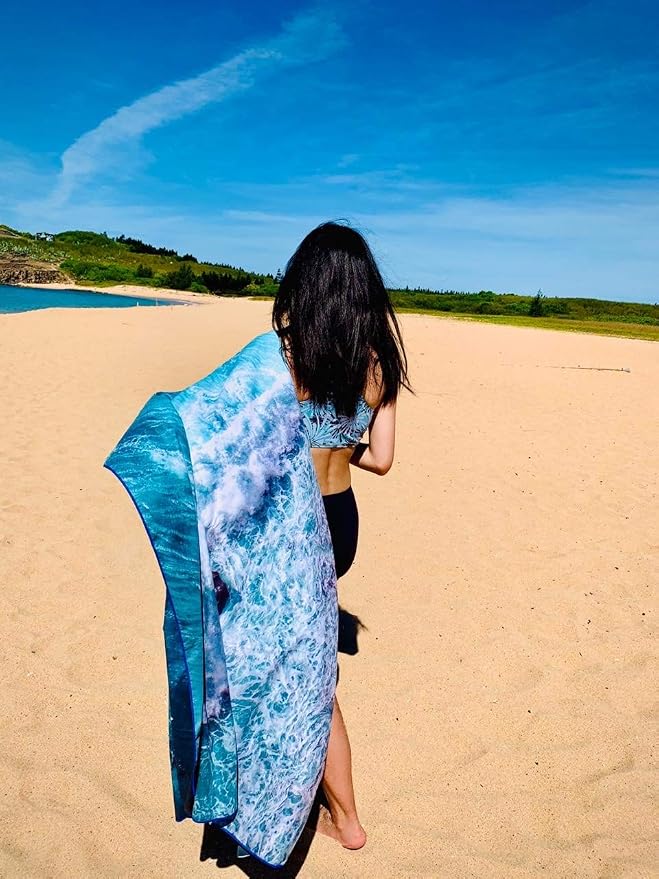 4Monster Microfiber Beach Towel Quick Dry, Super Absorbent Lightweight Travel - Image 5