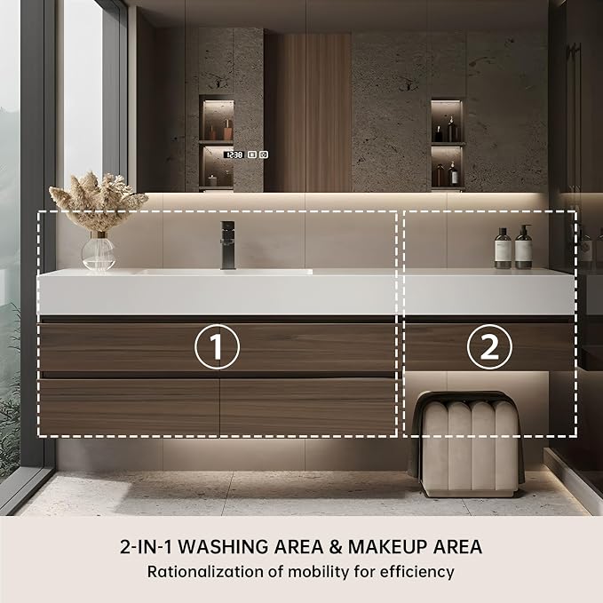 Bathroom Vanities Set, Floating Bathroom Vanity - Image 6
