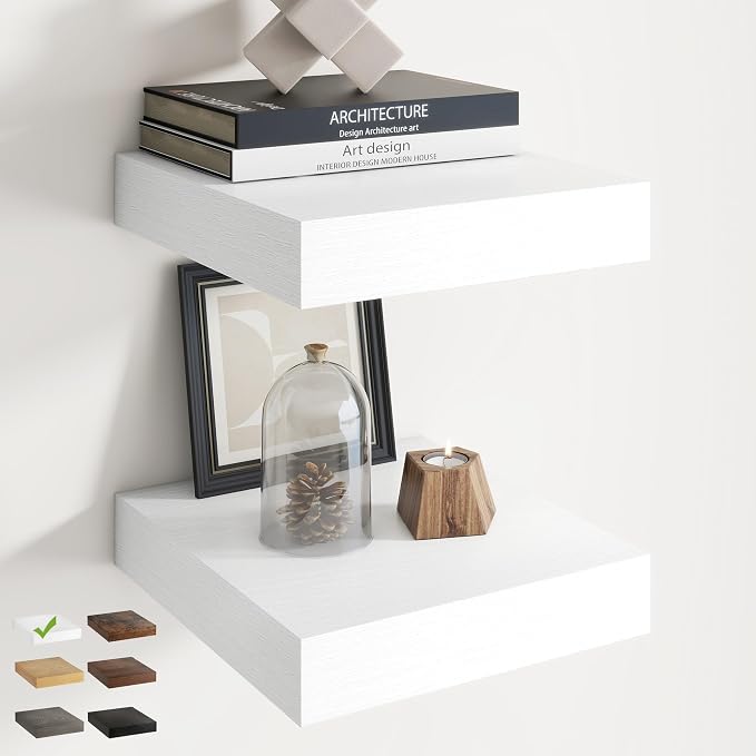12 Inch Square Floating Shelves by Marsmiles