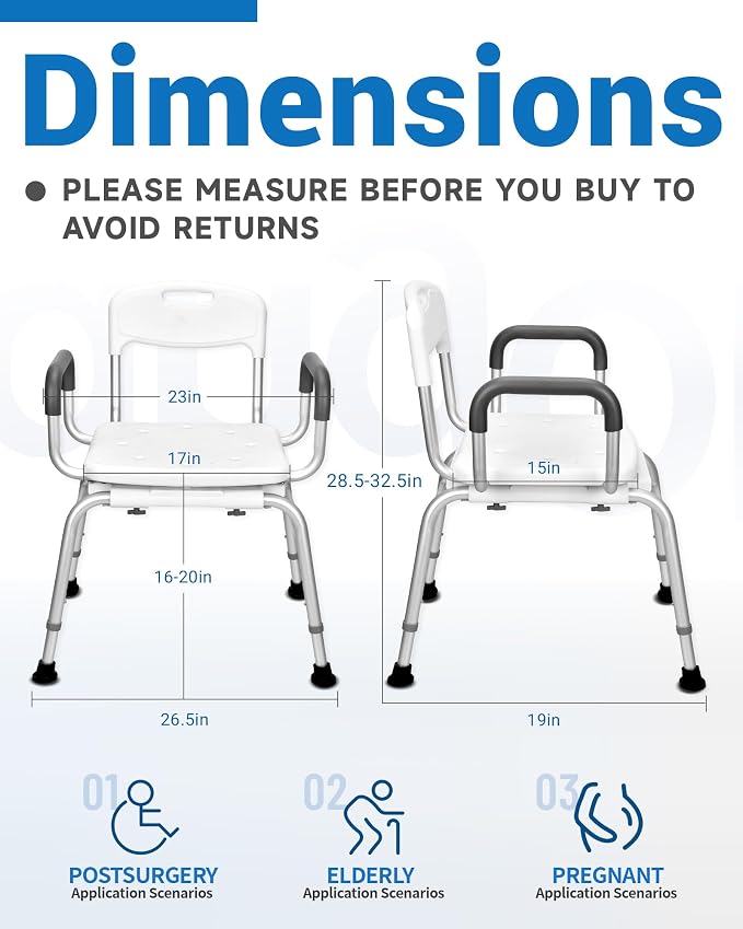 Sangohe Shower Chair for Inside Shower - Image 5