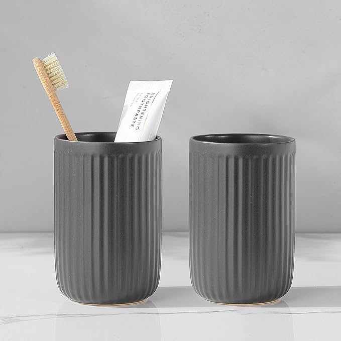 Grey Toothbrush Holders for Bathrooms by BSDISP