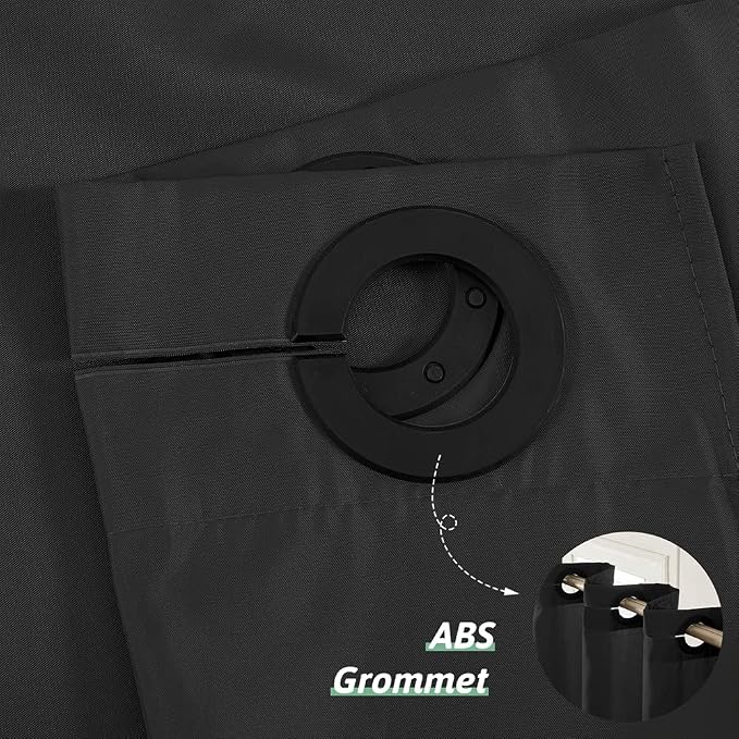 Furlinic No Hook Extra Long Shower Curtain 96 Length, Polyester Cloth Fabric - Image 7