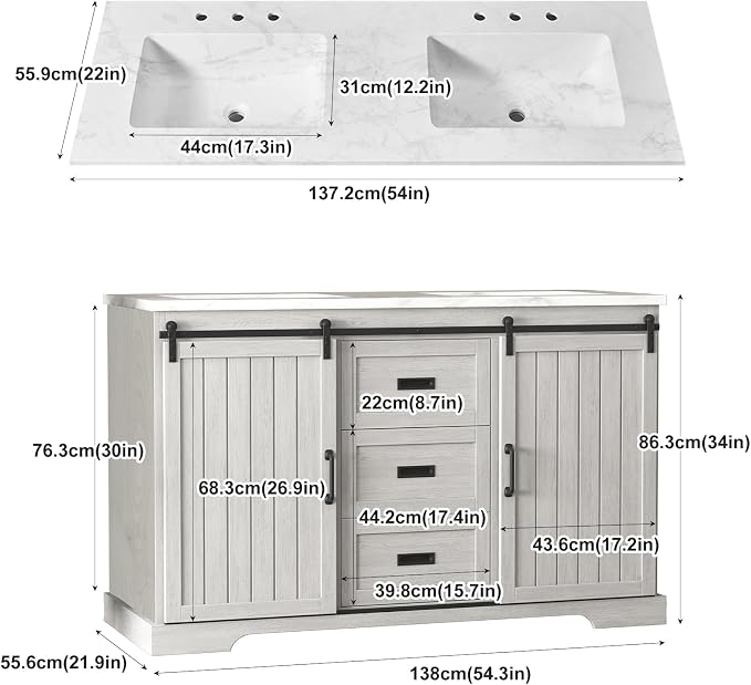 Modern Bathroom Vanity 54inch - Image 2