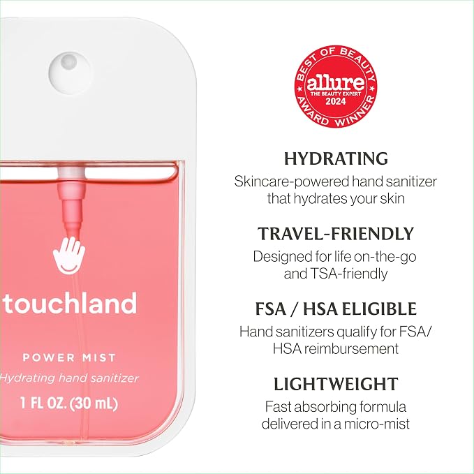 Touchland SWEET RUSH Body and Hand Mist Essentials, Travel Size Set - Image 5