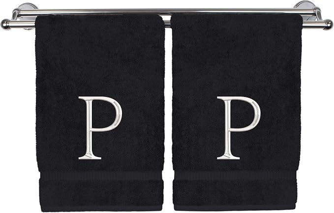 Monogrammed Hand Towel, Personalized Initial Gift, Extra Absorbent 100% Turkish by BareCotton
