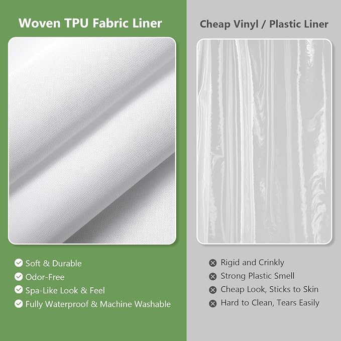 VANZAVANZU Hookless Shower Curtain - Image 2