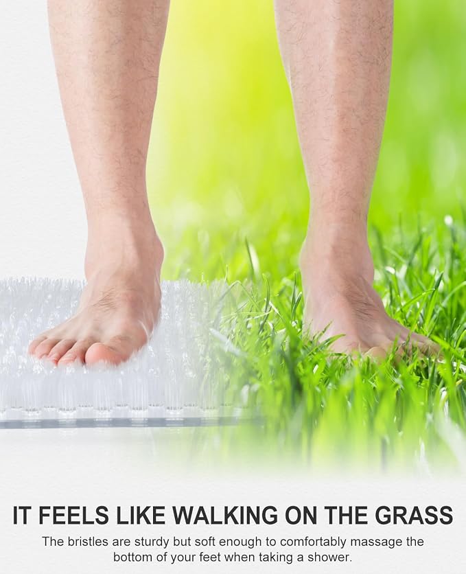 OTHWAY Non Slip Grassy Bathtub Mat : 27.5X15.7 inches Sturdy But Soft Bath - Image 6