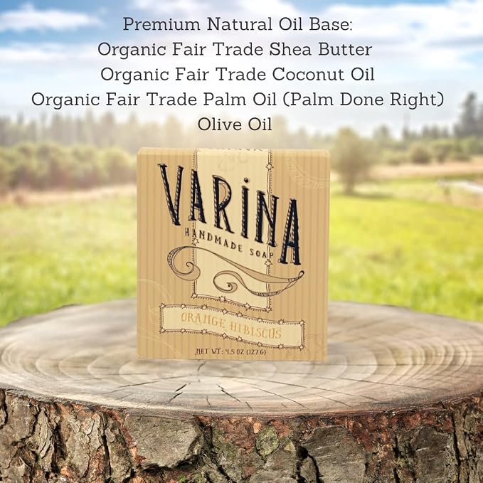 Organic Orange Hibiscus Bar Soap - Image 2