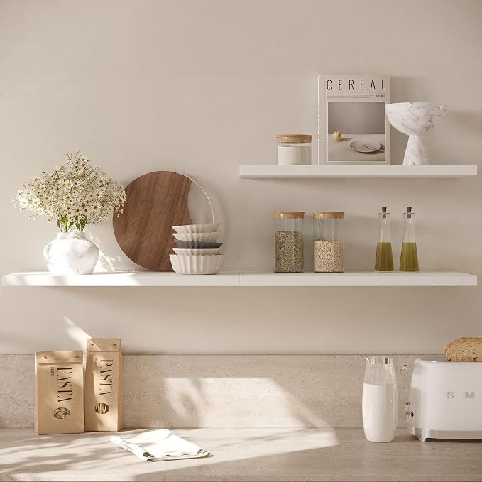 Wall Shelf Set of 3, Wooden Floating Wall Shelf - Image 5