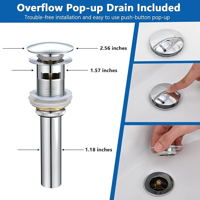 Chrome Widespread Bathroom Faucet - Image 4