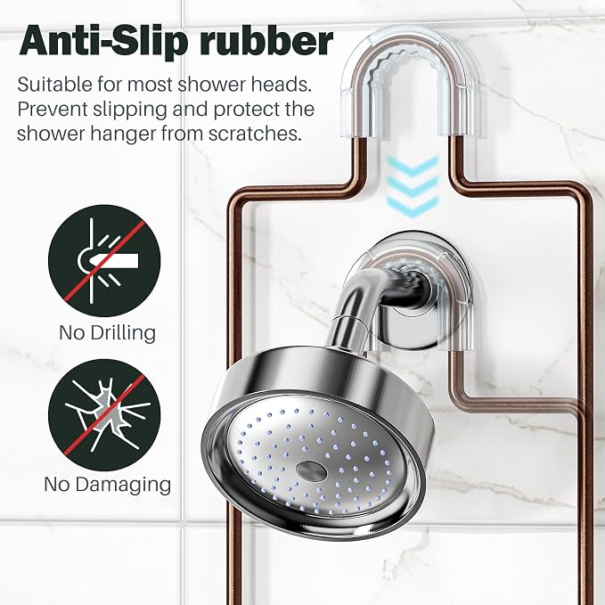 Epicano Shower Caddy Hanging, Anti-Swing Over Head Shower Caddy Rustproof - Image 4