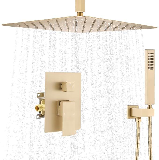 Ceiling Mount Rain Shower System, Shower Faucet Set by NPYSVSSS