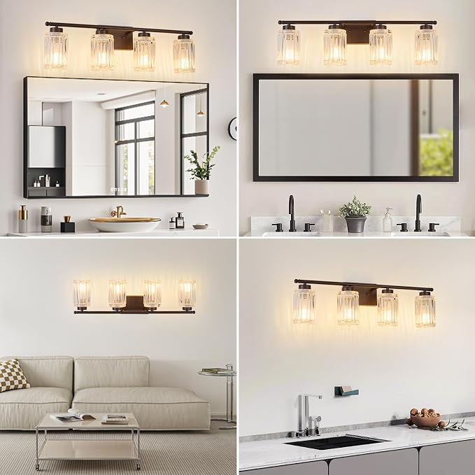 4 Light Bathroom Light Fixtures Modern ORB 28 Inch Vanity Lights - Image 8