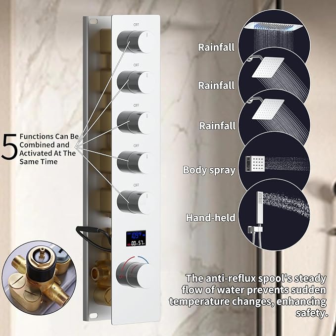 Shower System 16X26 inch Ceiling Mounted Shower Faucet Set - Image 3