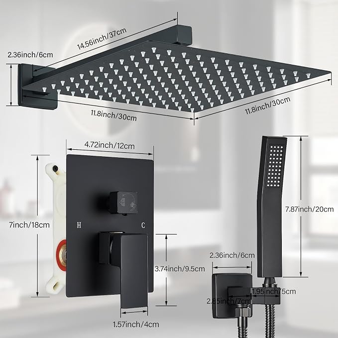 Shower Faucet Matte Black Shower System - Image 6