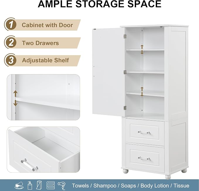 Tall Bathroom Storage Cabinet - Image 5