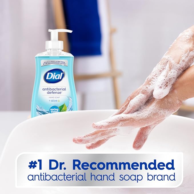 Dial Antibacterial Liquid Hand Soap, Spring Water, 11 fl oz - Image 3
