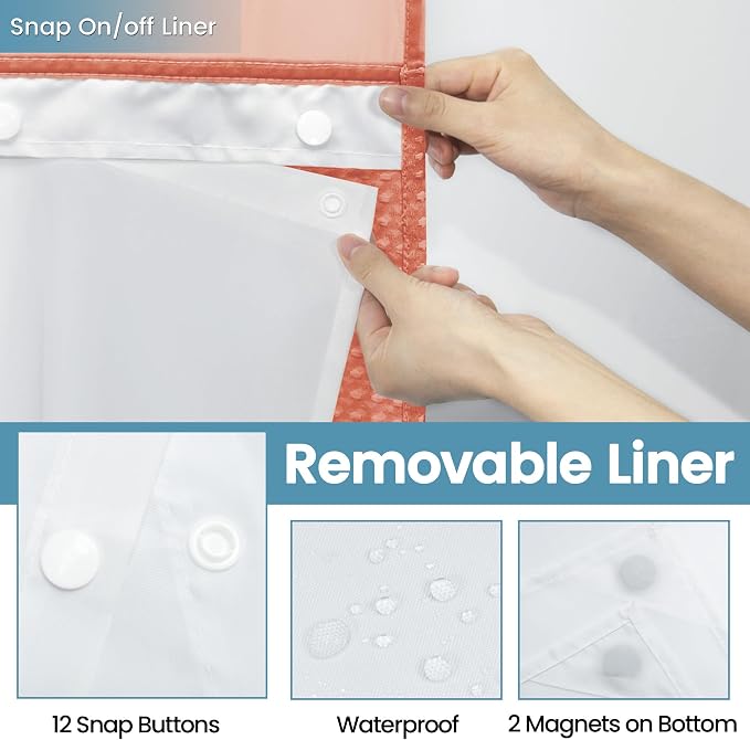 Coral Hotel Shower Curtain - Image 6