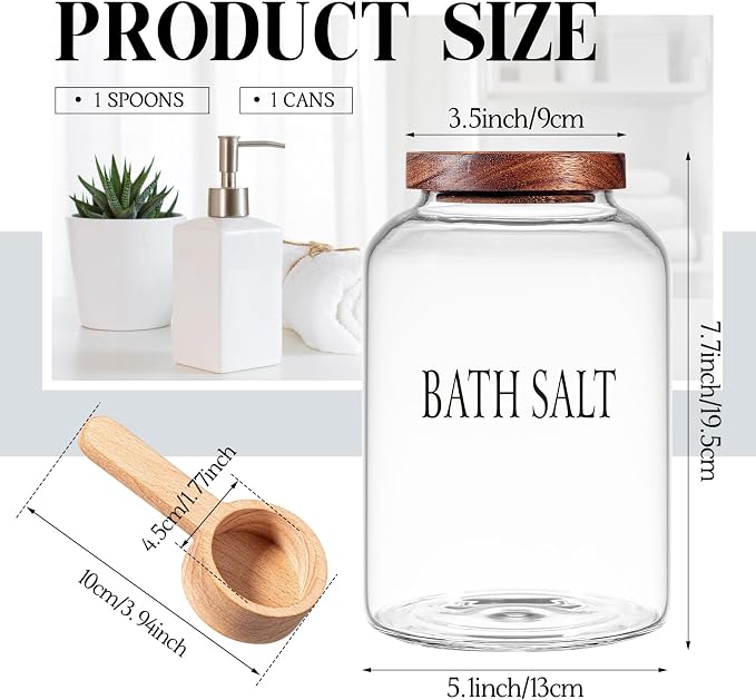 2 Sets 74 oz Large Bath Salt Container - Image 2