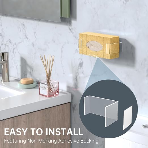 NiHome Clear Wall-Mounted Acrylic Glove Box Holder Dispenser - Image 2
