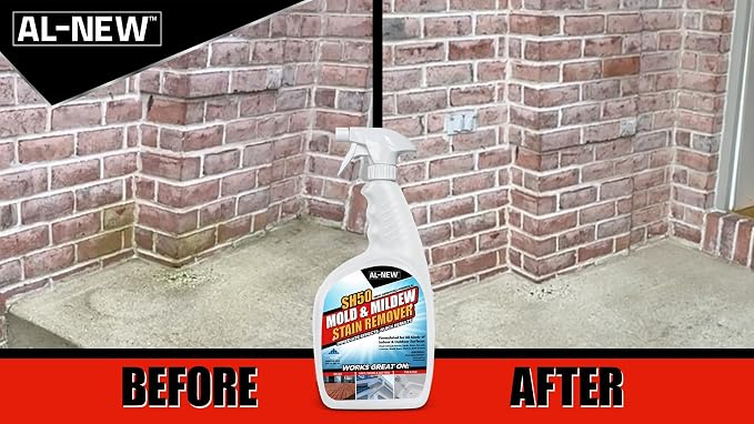 AL-NEW SH50 Mold and Mildew Stain Remover | Scrub Free Formula | Works Great on - Image 8