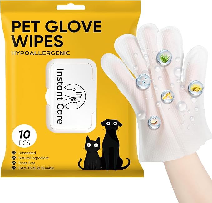 Pet Glove Wipes for Dogs Cats by DueFelice