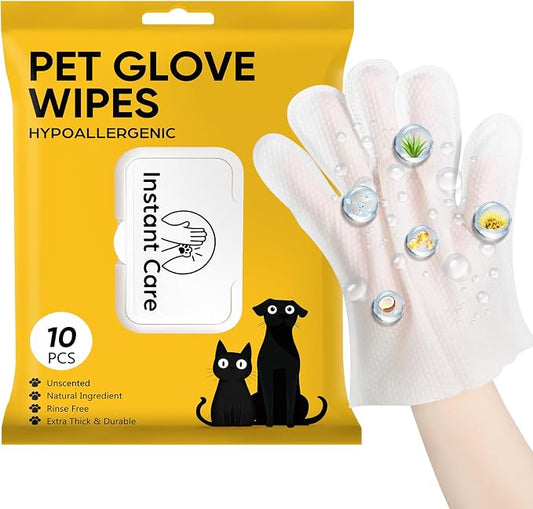 Pet Glove Wipes for Dogs Cats by DueFelice