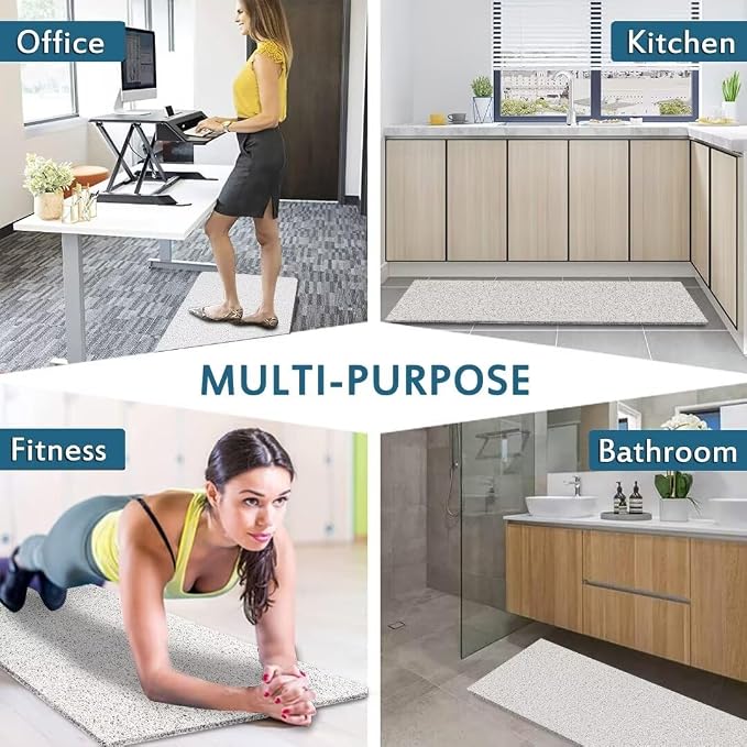 godehone Shower Mats Non Slip Without Suction Cups, PVC Loofah Bathroom Mats - Image 4