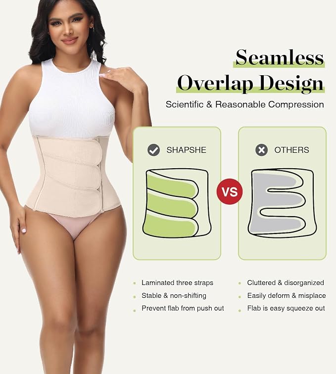 SHAPSHE Waist Trainer for Women Postpartum Recovery Wrap Waist Cincher Corset - Image 2