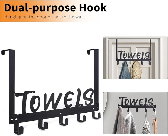 Over The Door Hook, Towel Holder Towel Hook - Image 6