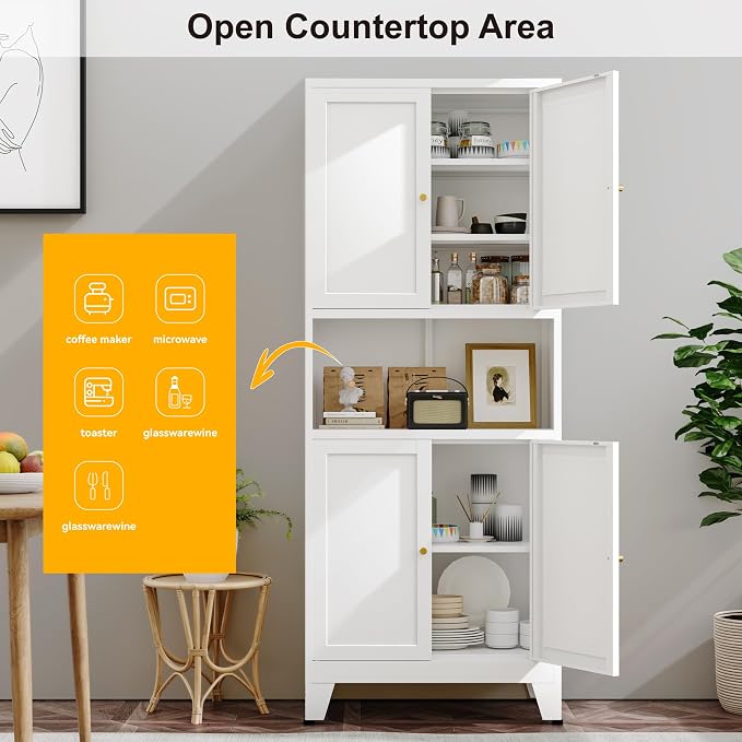 69''Metal Pantry Storage Cabinet - Image 5