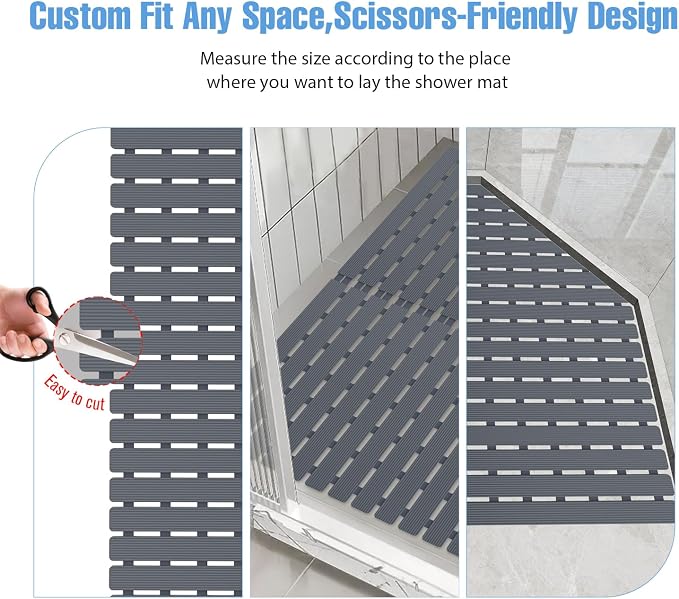 ​Shower Mat Non-Slip Bath Mat for Tub and Shower Stall, 200+ Suction Cups - Image 4