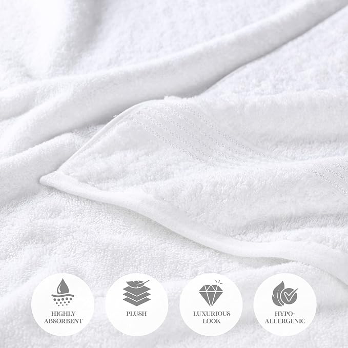 Superior Egyptian Cotton Bath Towel Set, Home Bathroom Towels, Guest Bath - Image 6