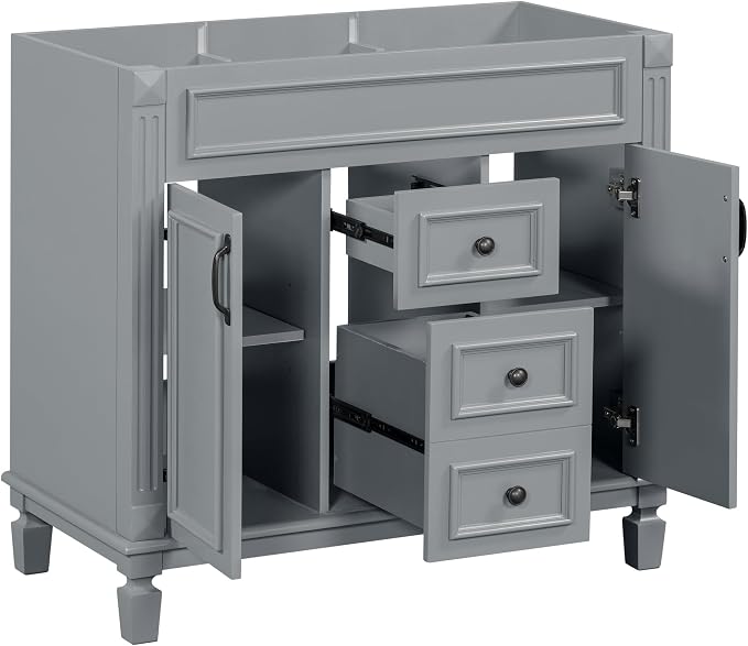 Favfurish 36" Bathroom Vanity Without Top Sink, Modern Freestanding Bath - Image 6
