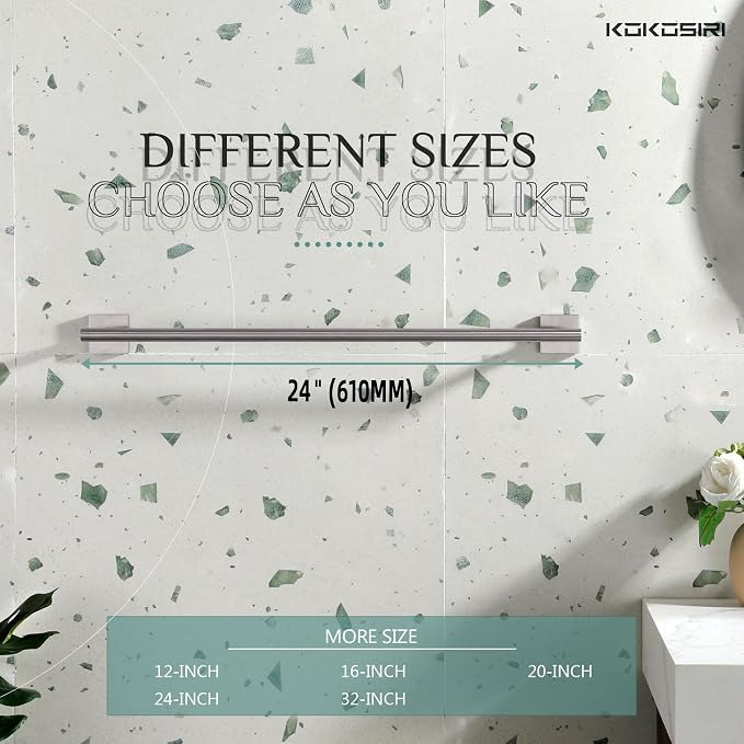 KOKOSIRI Towel Holder Bathroom Accessories Towel Bar - Image 5