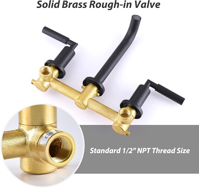 RBROHANT Black Wall Mount Faucet - Image 5