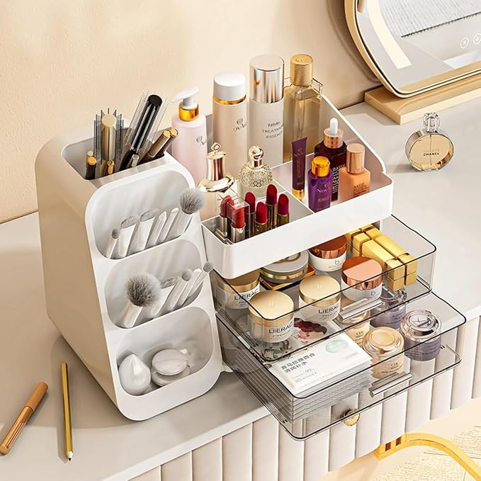 Makeup Organizer with Drawers for Vanity, Spacious Cosmetic Display Case - Image 5
