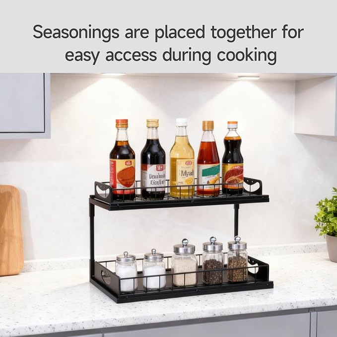 2 Pack Pull-Out Storage Basket Under Sink Organizers Under Sink Storage Racks - Image 3