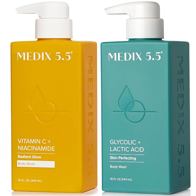 MEDIX Glycolic Acid + Lactic Acid Body Wash & Vitamin C Body Wash 2PC Skincare by Medix55