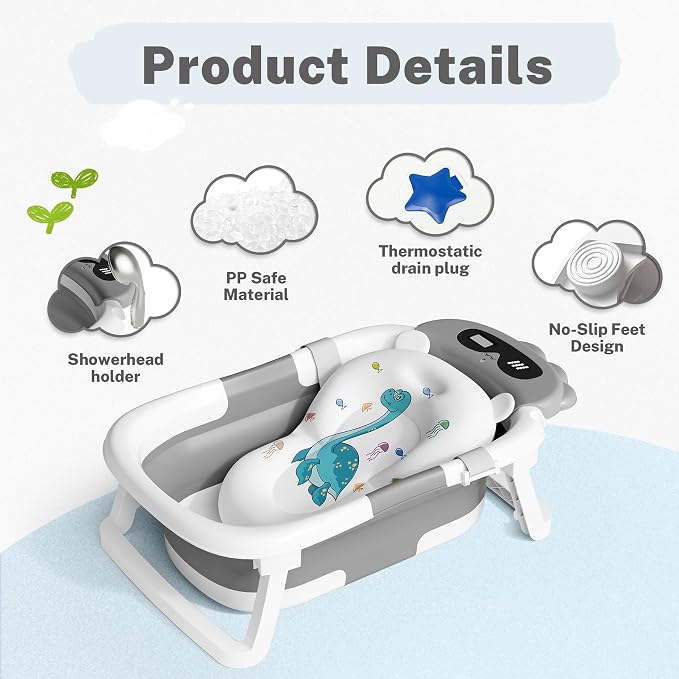 AVIDOR Baby Bathtub, Collapsible Bathtub - Image 2