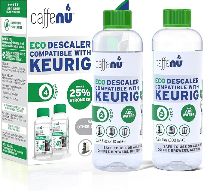 Keurig Compatible Descaling Solution. 2 Bottles of Descaler Solution. Descaling by Caffenu
