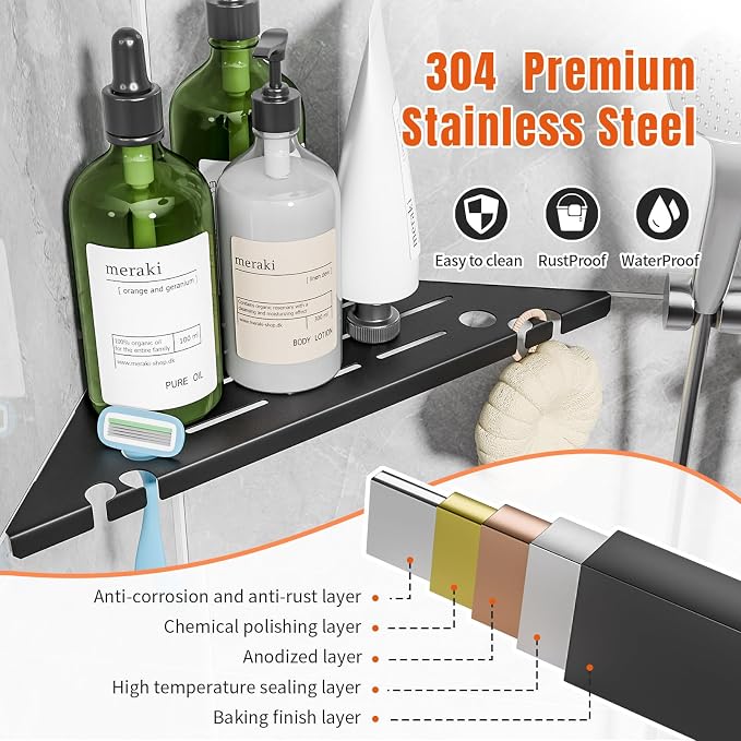 Shower Corner Shelf Organizer Rack - Image 4