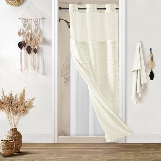 No Hooks Stall Shower Curtain by PANGSINNEDirect