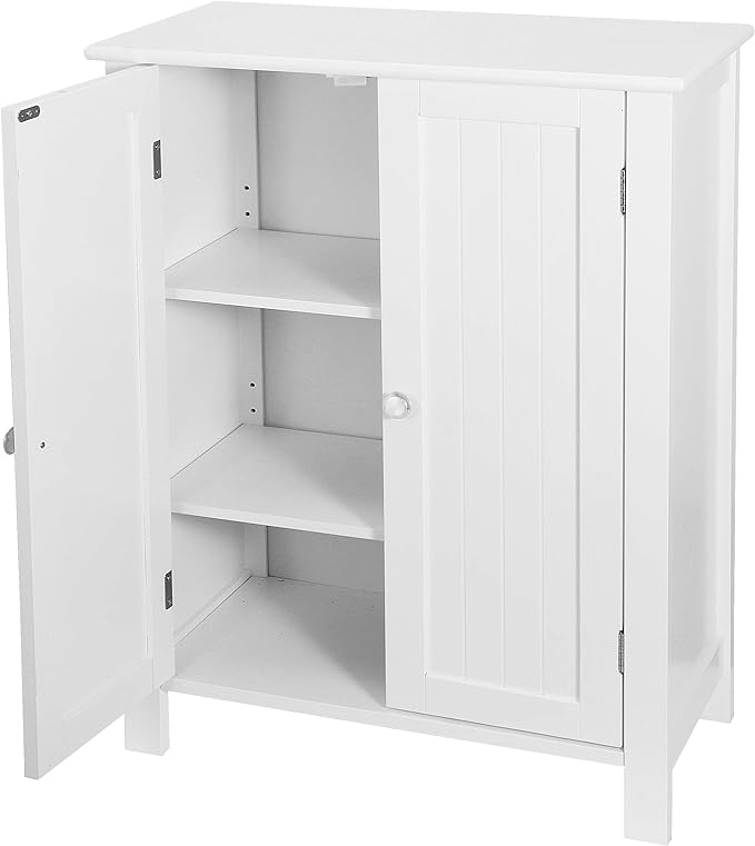 SUPER DEAL Modern Bathroom Floor Storage Cabinet by Superdeal