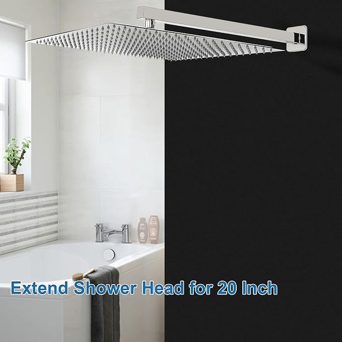 HarJue Shower Arm, Rain Shower Head Extension Extender, - Image 4