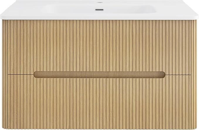 36-Inch Bathroom Vanity with Sink, Modern Wall Mounted Floating Bathroom Vanity - Image 7
