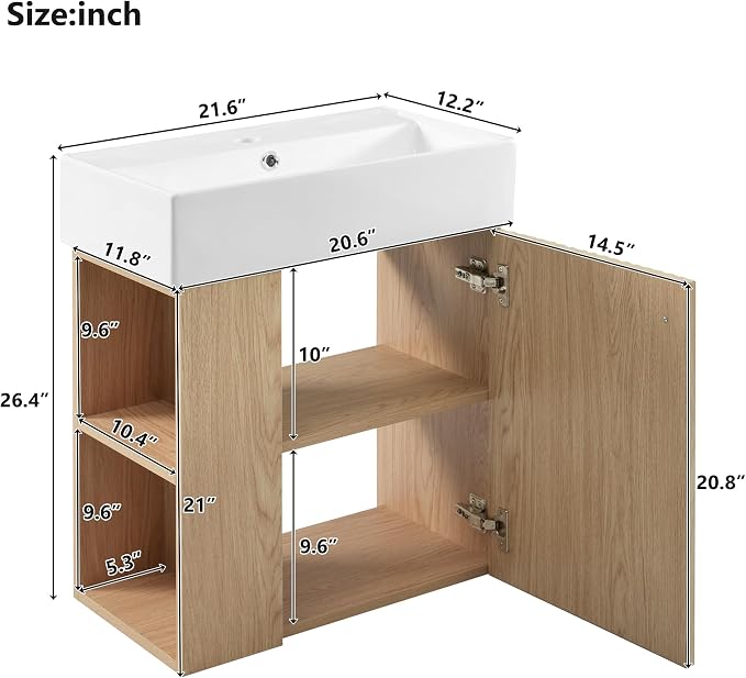 Merax Floating Bathroom Vanity - Image 2