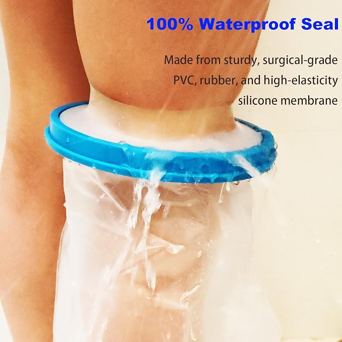 Waterproof Leg Cast Cover for Showering, Reusable Adult Short Leg Cast Protector - Image 2