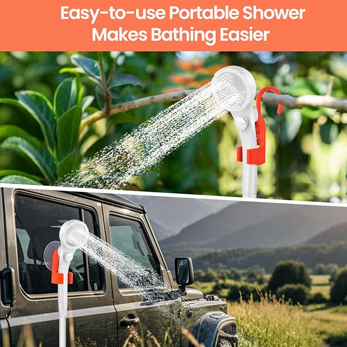 Portable Shower for Camping, 7800mAh Rechargeable Camping Shower - Image 6