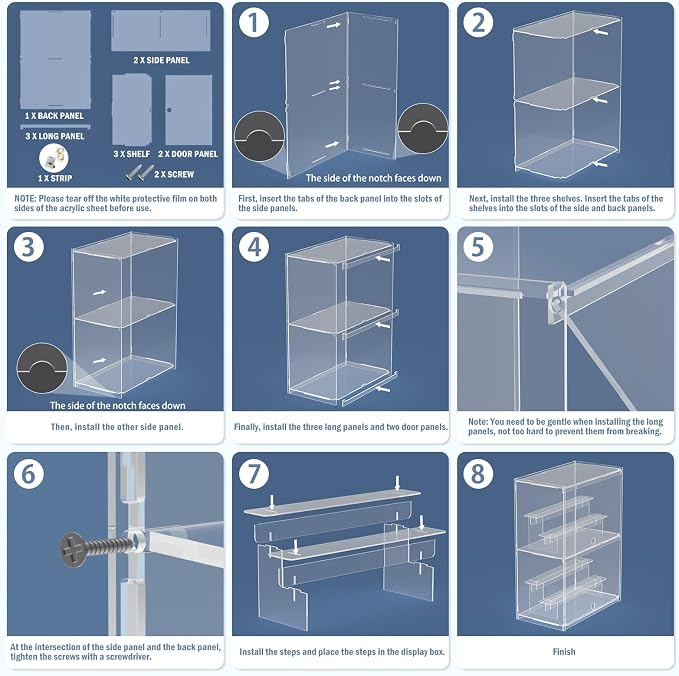 Choowin 2 Layer Clear Acrylic Display Case - Image 6